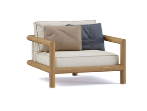 IMANE - Iroko garden armchair with armrests _ Paolo Castelli